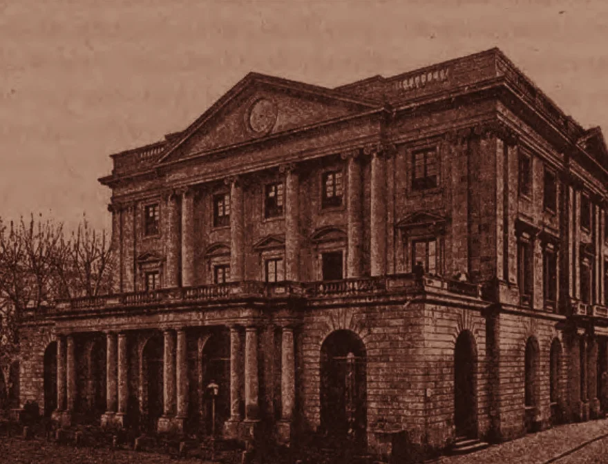 La Llotja de Mar de Barcelona, sede histórica del comercio — grabado del siglo XIX